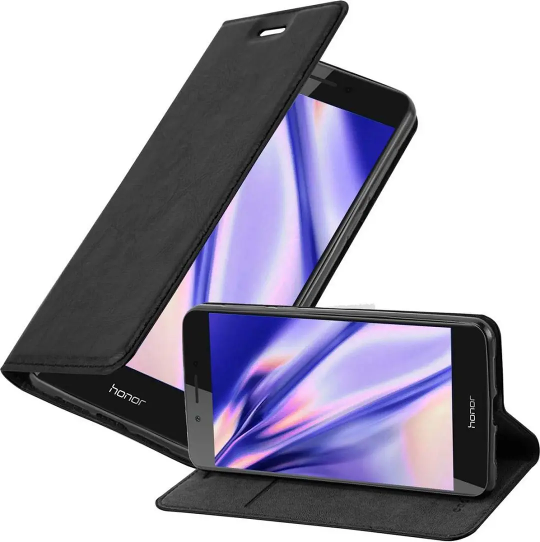 Cadorabo Hoesje geschikt voor Honor 6C in ZWARTE NACHT