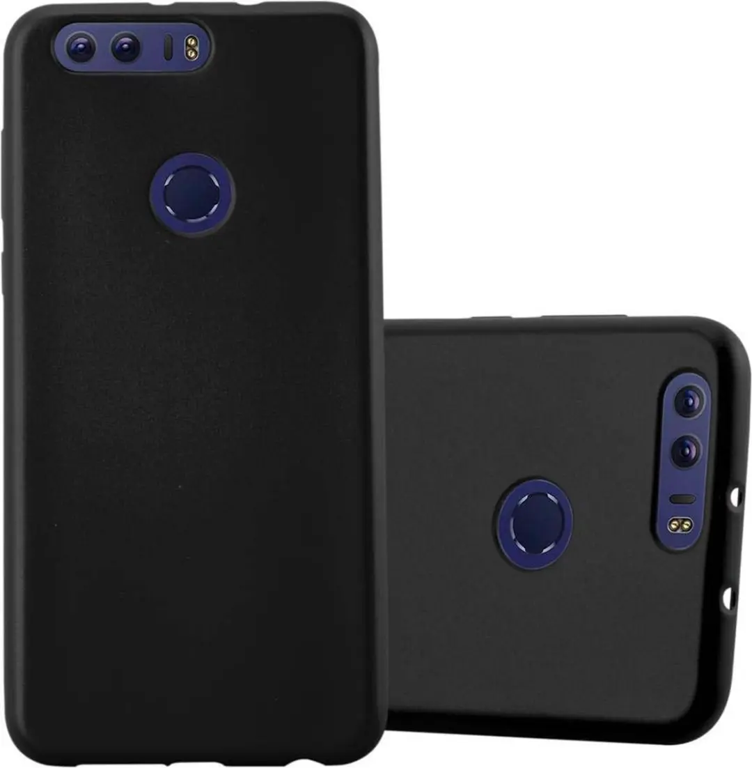Cadorabo Hoesje geschikt voor Honor 8 / 8 PREMIUM in METALLIC ZWART
