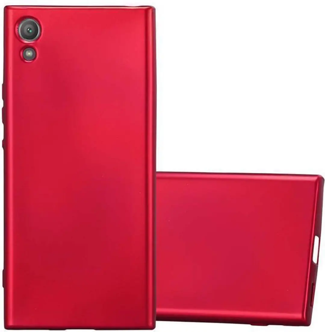 Cadorabo Hoesje geschikt voor Sony Xperia XA1 in METALLIC ROOD