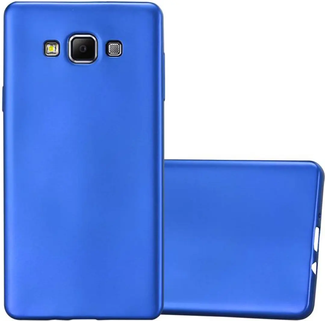 Cadorabo Hoesje geschikt voor Samsung Galaxy A7 2015 in METAAL BLAUW