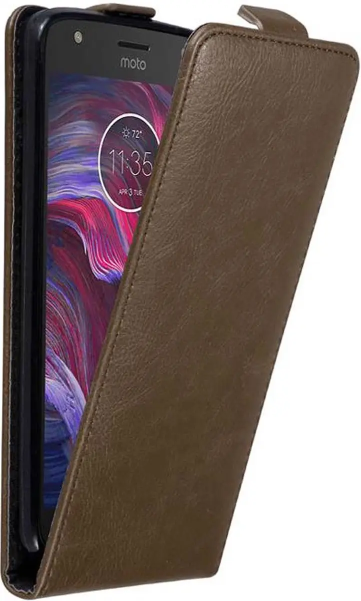 Cadorabo Hoesje geschikt voor Motorola MOTO X4 in KOFFIE BRUIN