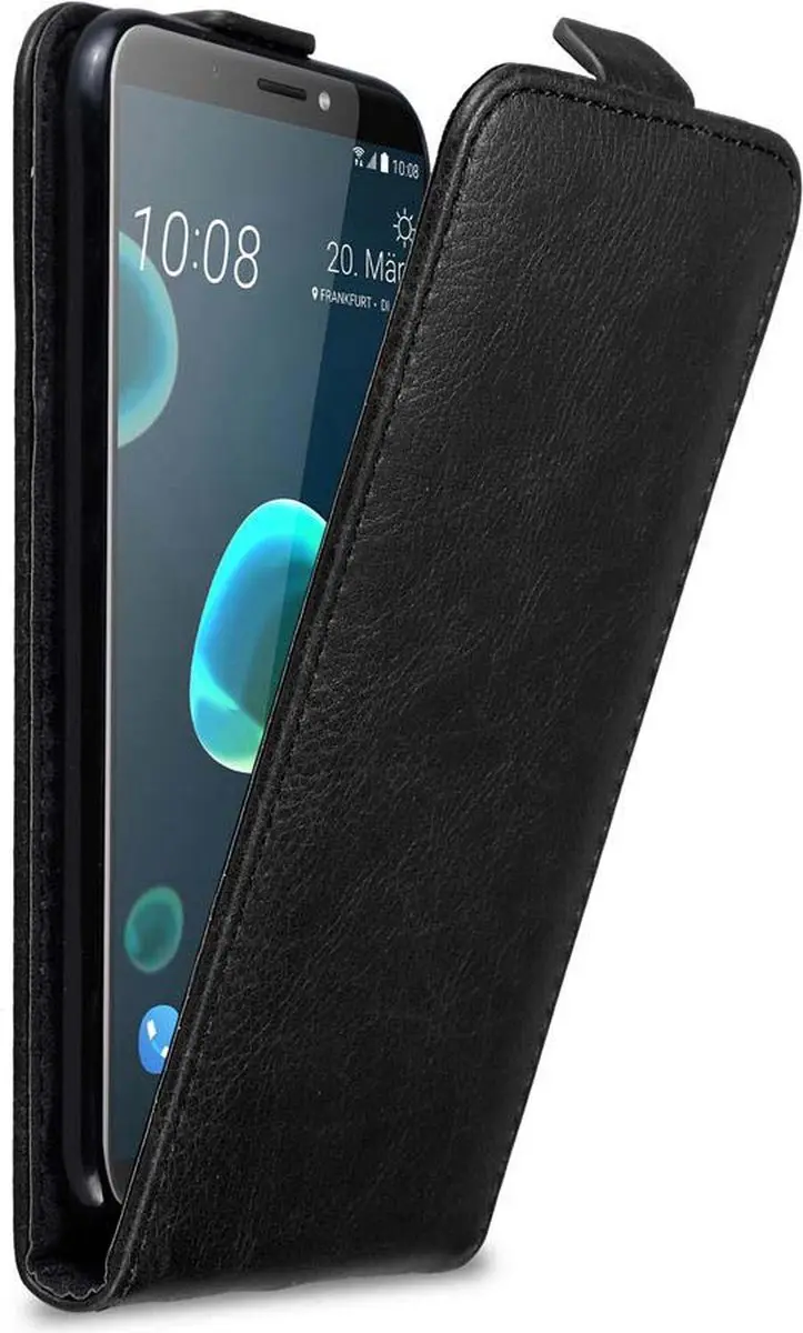 Cadorabo Hoesje geschikt voor HTC Desire 12 PLUS in ZWARTE NACHT