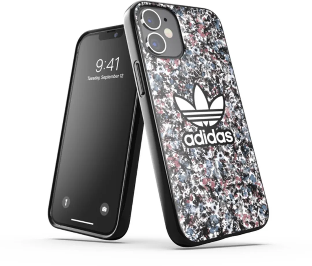 adidas Snap Case Belista Flower TPU Hoesje iPhone 12 Mini - Zwart