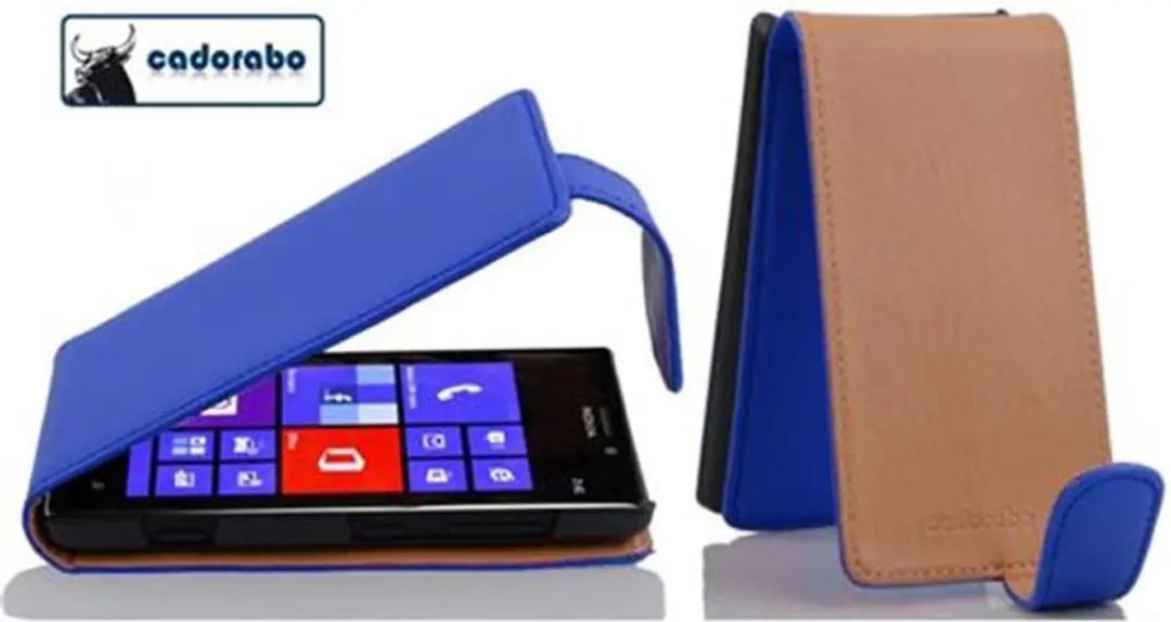 Cadorabo Hoesje geschikt voor Nokia Lumia 925 in BRILJANT BLAUW