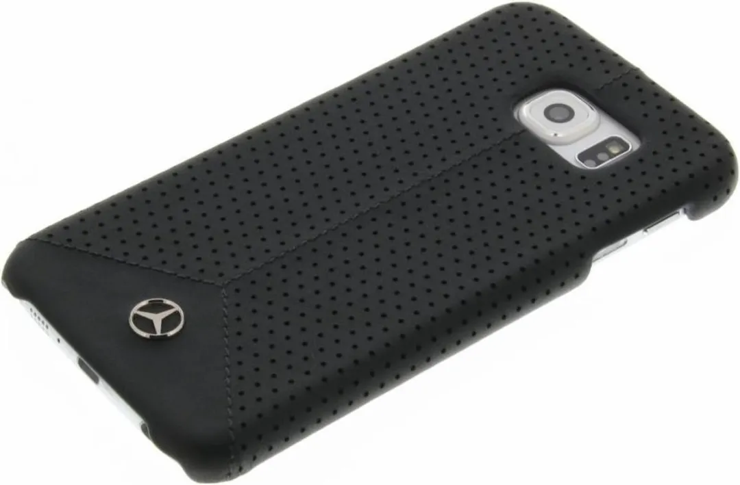 Mercedes-Benz Pure Line Perforated Leather Back Case - MEHCS6PEBK - Zwart - afbeelding 4 van 6