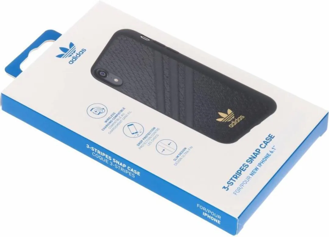 Adidas Originals iPhone XR Hoesje - Zwart - afbeelding 6 van 6