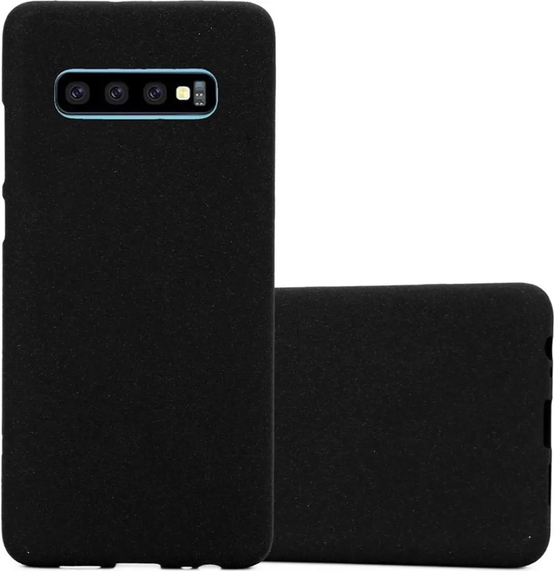 Cadorabo Hoesje geschikt voor Samsung Galaxy S10 PLUS in FROST ZWART