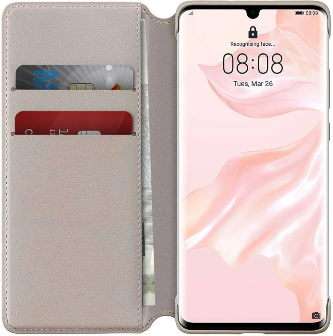 Huawei P30 Pro Wallet Cover - Khaki - 51992870