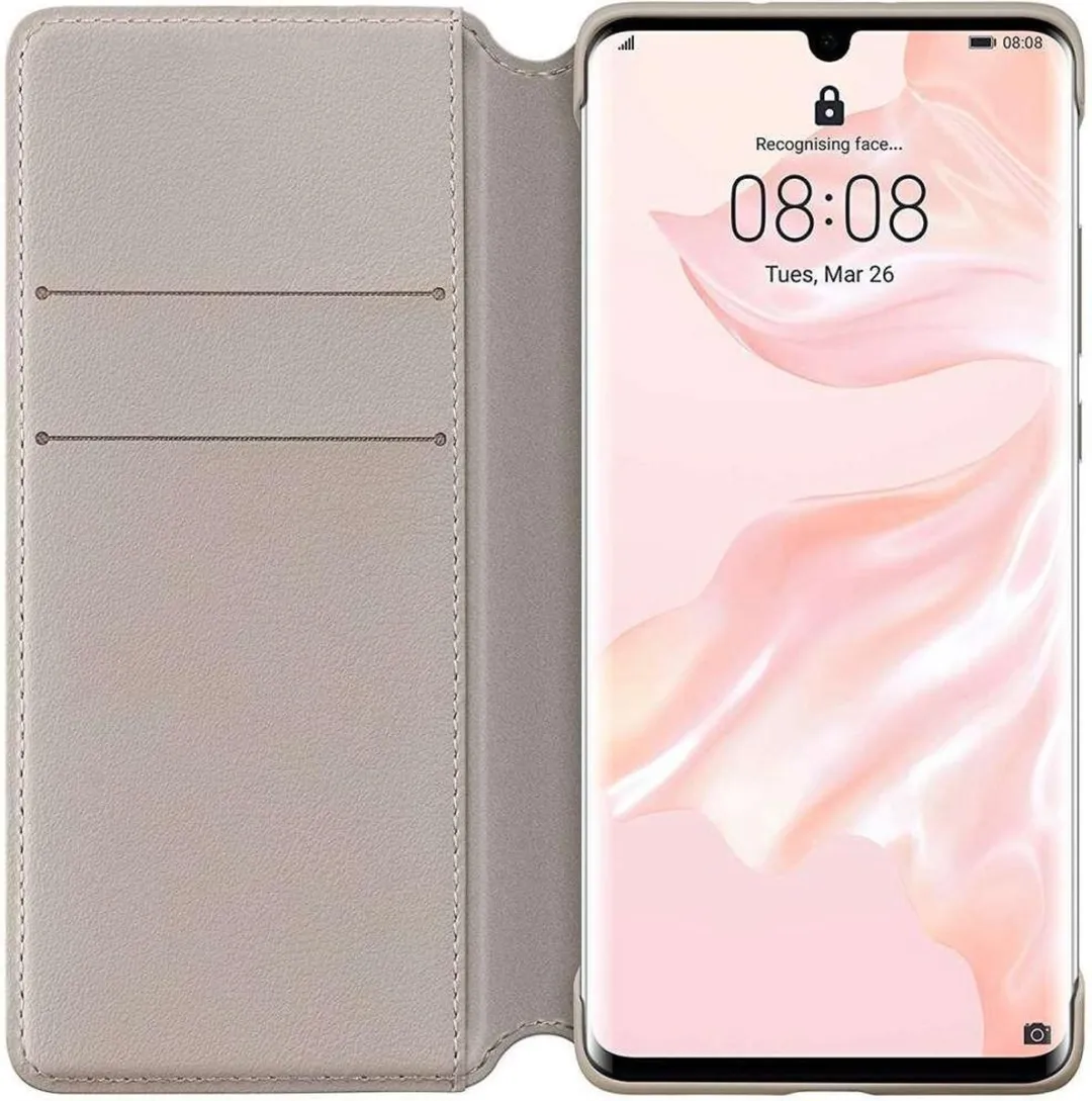 Huawei P30 Pro Wallet Cover - Khaki - 51992870