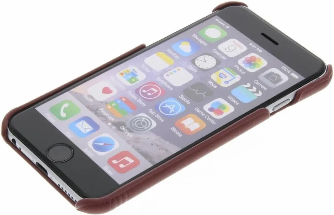 Mercedes-Benz iPhone 6/6s Hoesje - Rood Leer - afbeelding 3 van 5