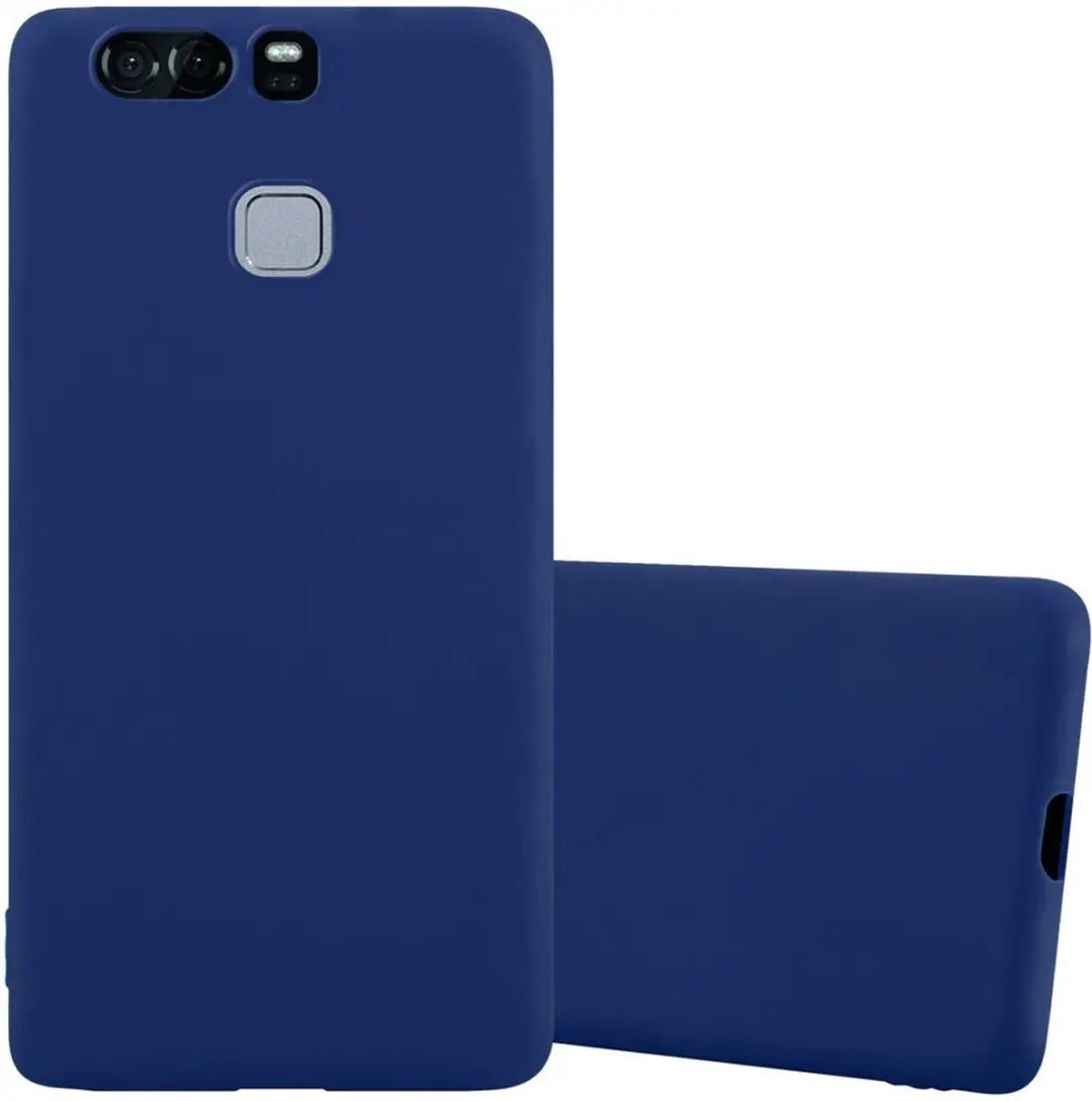 Cadorabo Hoesje geschikt voor Huawei P9 in CANDY DONKER BLAUW