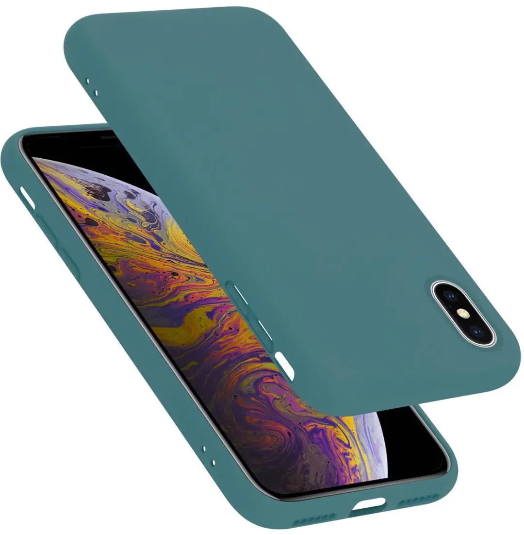 Cadorabo Hoesje geschikt voor Apple iPhone X / XS in LIQUID GROEN