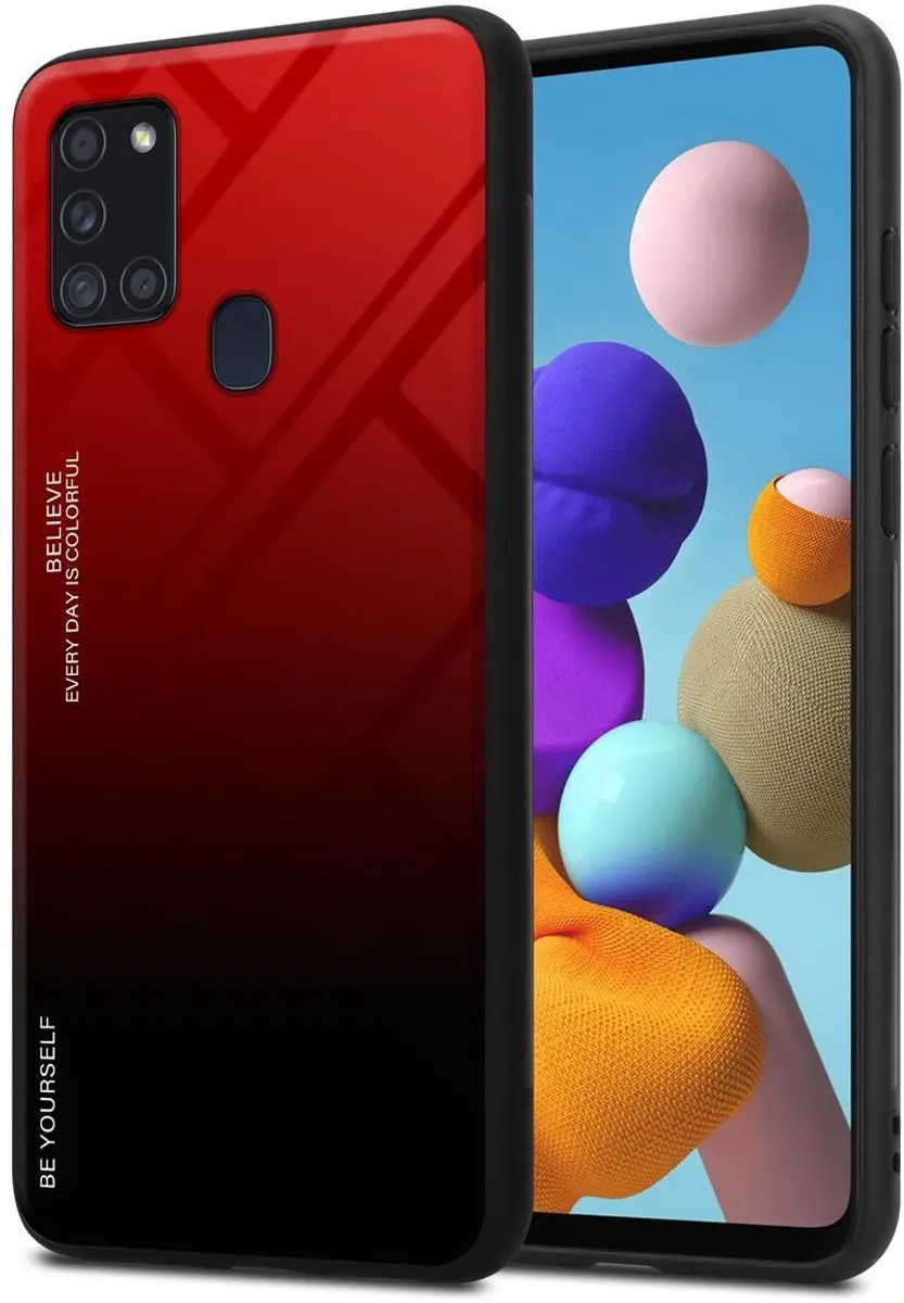 Cadorabo Hoesje geschikt voor Samsung Galaxy A21s in ROOD
