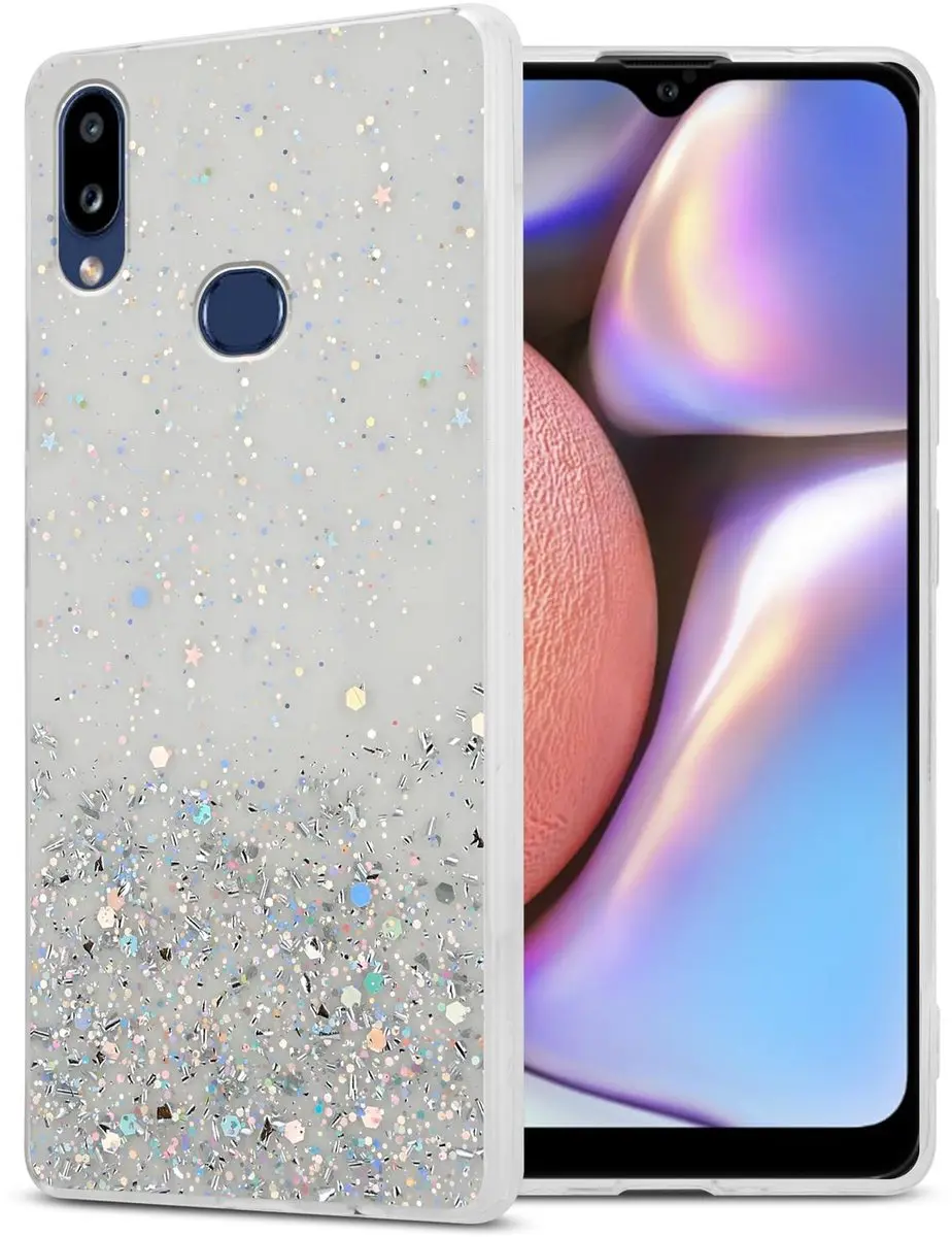 Cadorabo Hoesje geschikt voor Samsung Galaxy A10s / M01s in Transparant met Glit