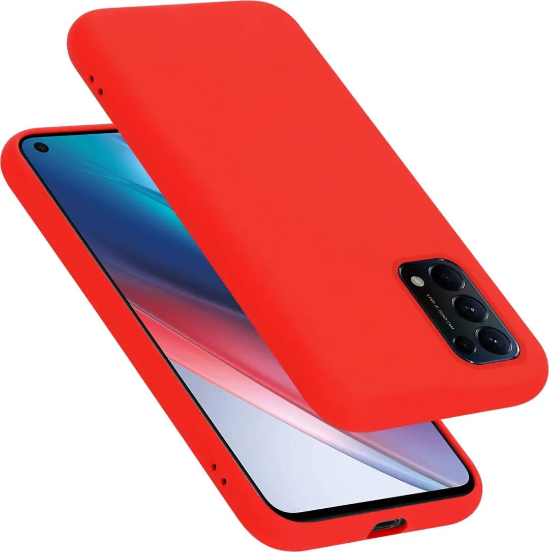 Cadorabo Hoesje geschikt voor Oppo FIND X3 LITE in LIQUID ROOD