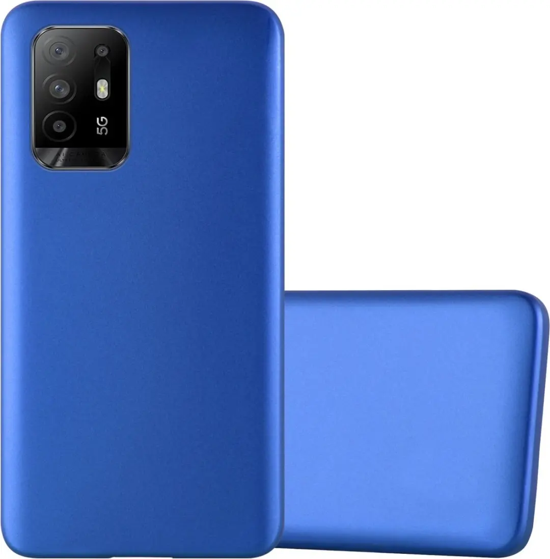 Cadorabo Hoesje geschikt voor Oppo A94 5G in METAAL BLAUW