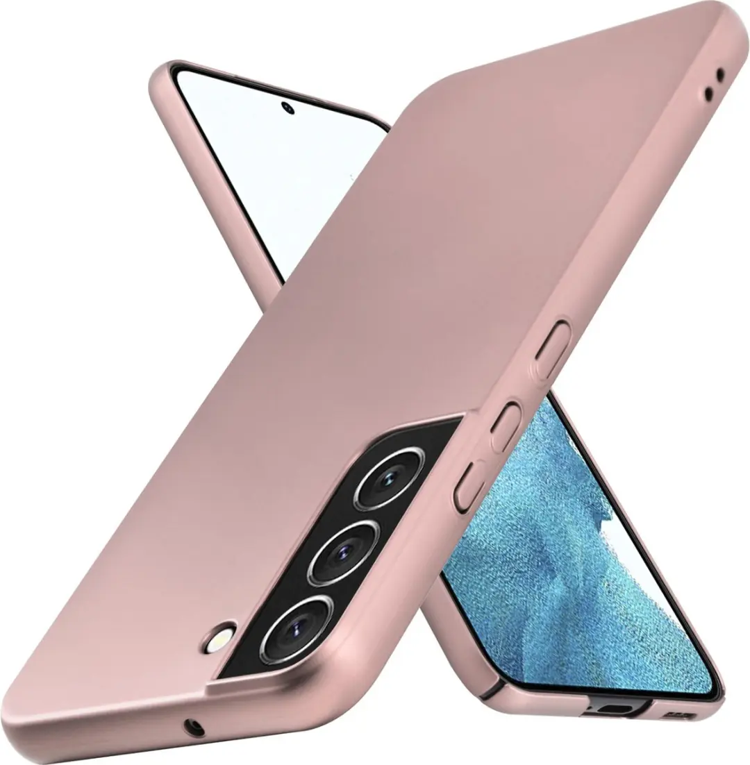 Cadorabo Hoesje geschikt voor Samsung Galaxy S22 PLUS in METAAL ROSE GOUD