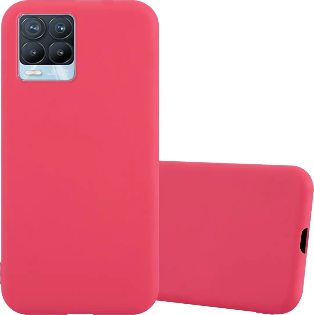 Cadorabo Hoesje geschikt voor Realme 8 4G / 8 PRO in CANDY ROOD