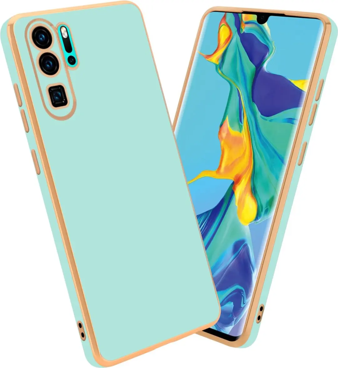 Cadorabo Hoesje geschikt voor Huawei P30 PRO in Glossy Mintgroen