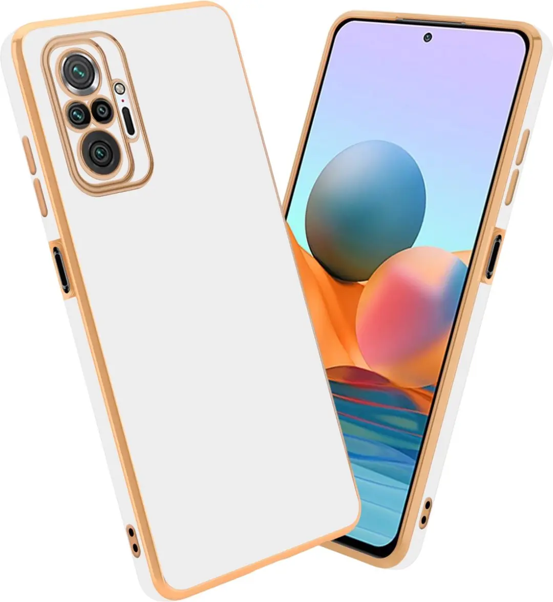 Cadorabo Hoesje geschikt voor Xiaomi RedMi NOTE 10 PRO in Glossy Wit