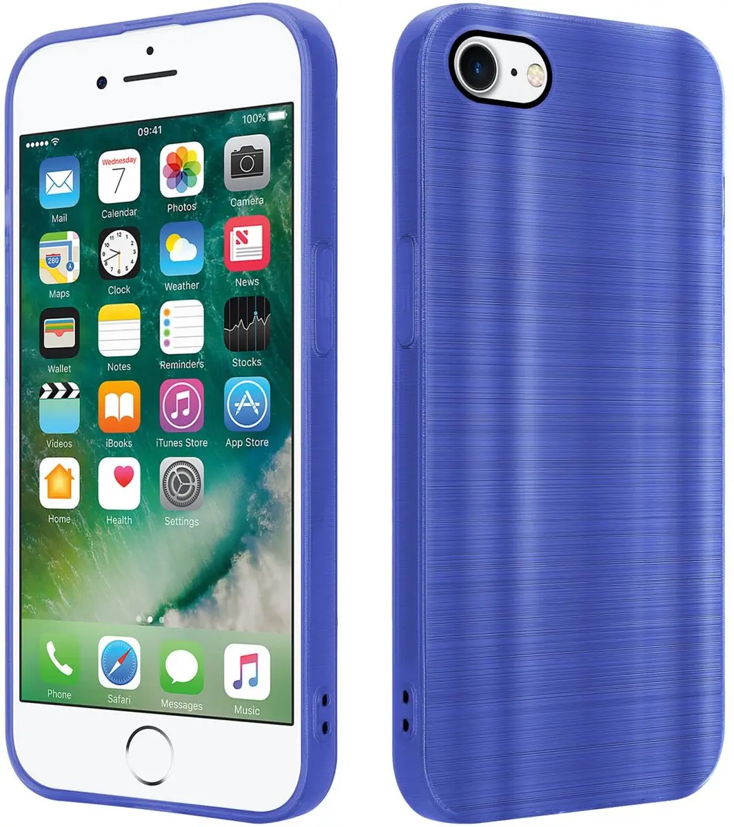 Cadorabo Hoesje geschikt voor Apple iPhone 7 / 7S / 8 / SE 2020 in Brushed Paars