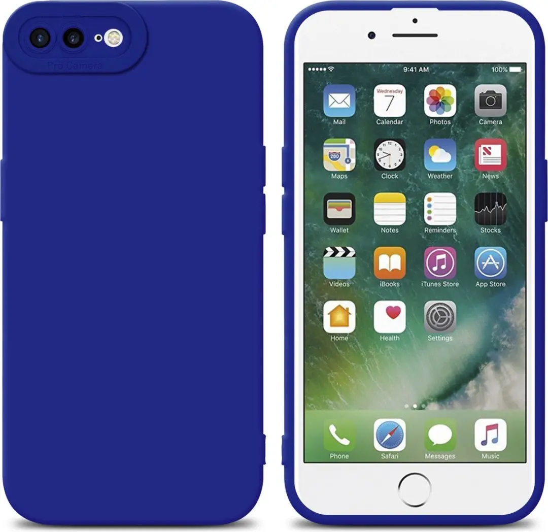 Cadorabo Hoesje geschikt voor Apple iPhone 7 PLUS / 7S PLUS / 8 PLUS in FLUID BL