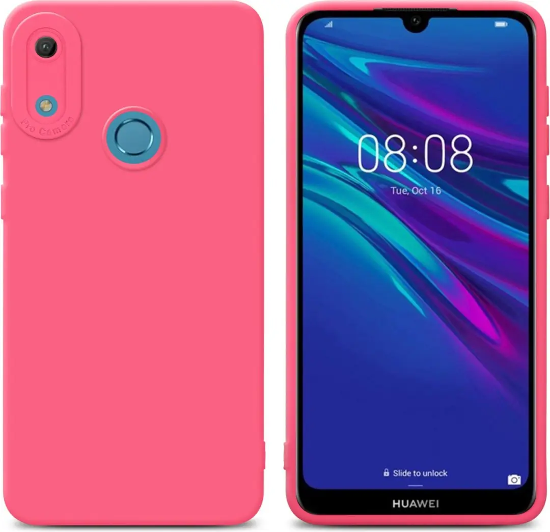 Cadorabo Hoesje geschikt voor Huawei Y6 2019 in FLUID ROOD