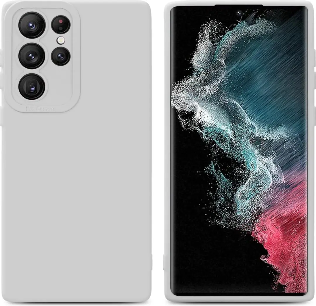 Cadorabo Hoesje geschikt voor Samsung Galaxy S22 ULTRA in FLUID WIT