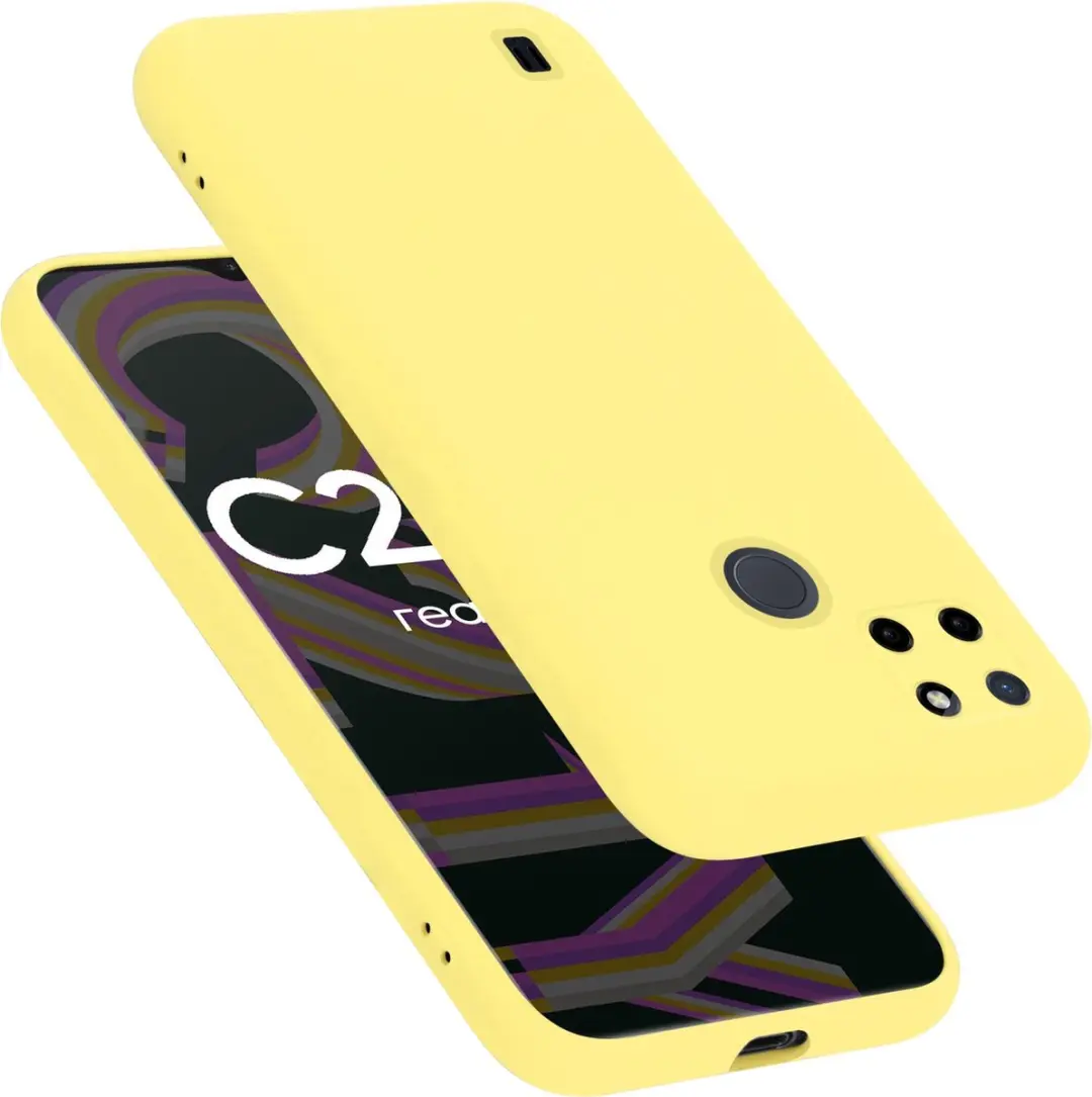 Cadorabo Hoesje geschikt voor Realme C21Y / C25Y in LIQUID GEEL