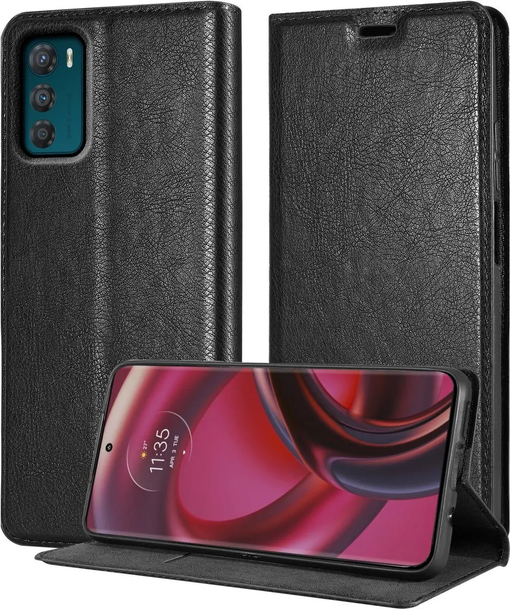 Cadorabo Hoesje geschikt voor Motorola MOTO G42 in ZWARTE NACHT