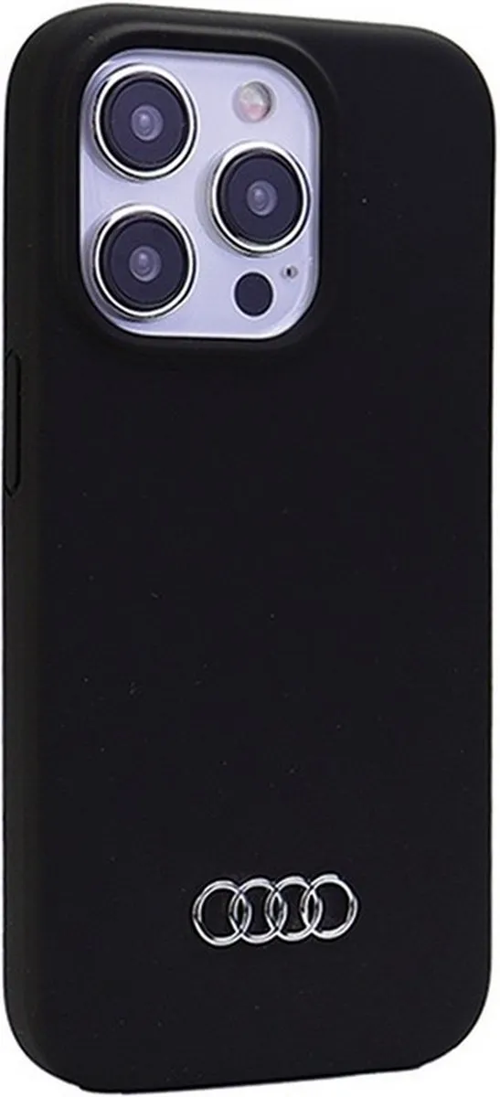 Audi Silicone Back Case iPhone 15 Pro - Zwart