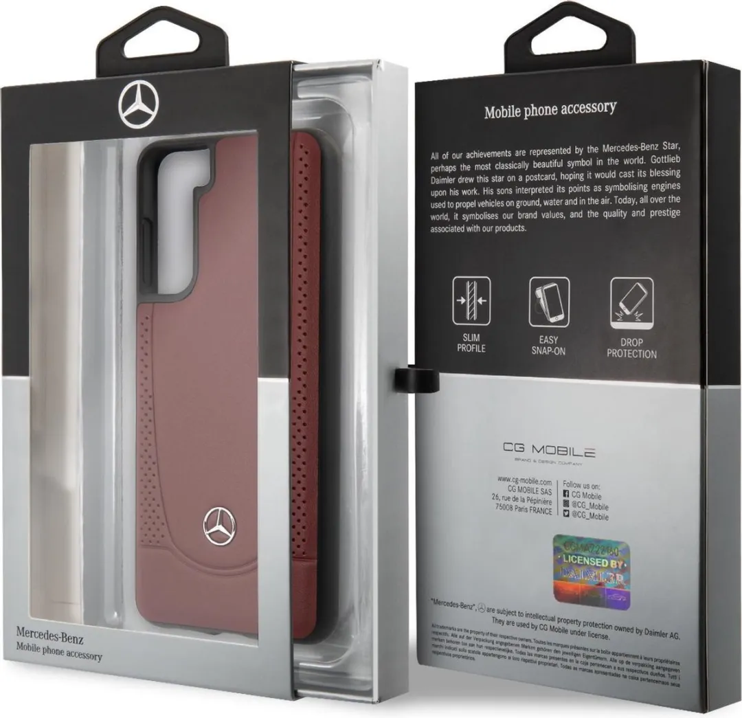 Mercedes-Benz New Urban Back Case Samsung Galaxy S21 - Rood MEHCS21SARMRE - afbeelding 5 van 6