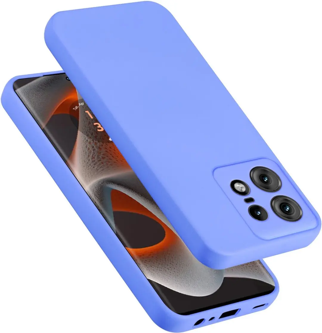 Cadorabo Hoesje geschikt voor Motorola Edge 50 Pro in LIQUID LICHT PAARS - Beschermhoes gemaakt van flexibel TPU silicone Case Cover