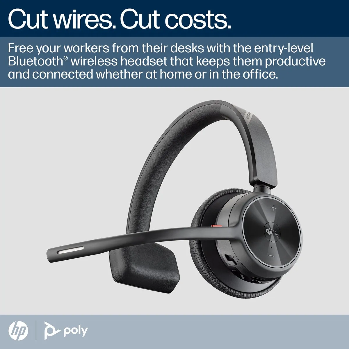 HP Poly Voyager 4310 Headset - Zwart - 77Y93AA