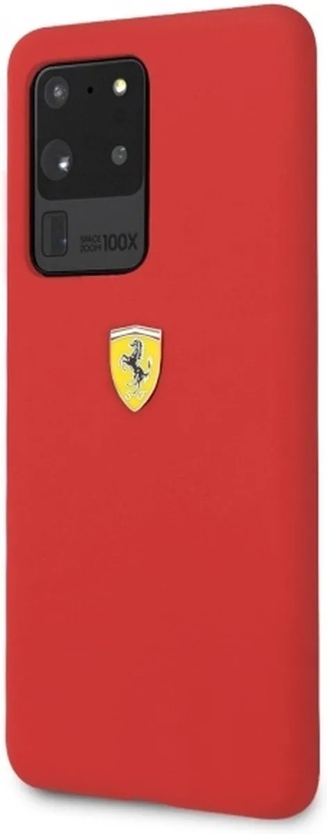 Ferrari SF Silicone Hoes Samsung Galaxy S20 Ultra - Rood