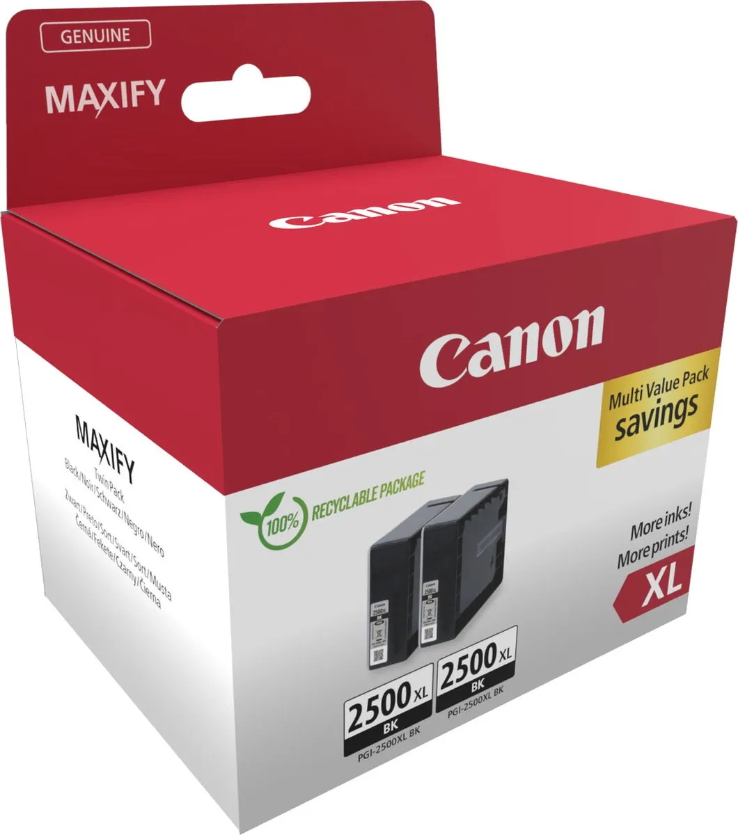 Canon 9254B011 Inktcartridge Zwart - 2 Stuks