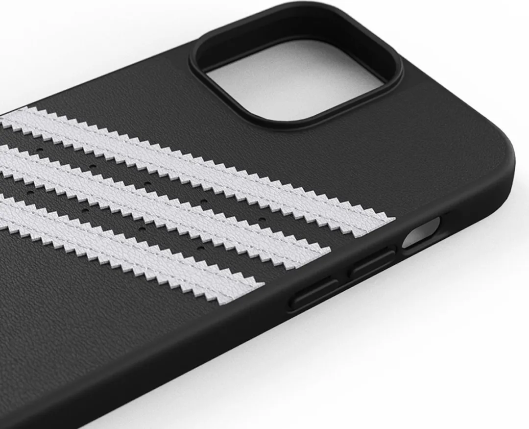 Adidas Moulded Case PU iPhone 13 Pro Max - 47142 - Zwart/Witte Strepen
