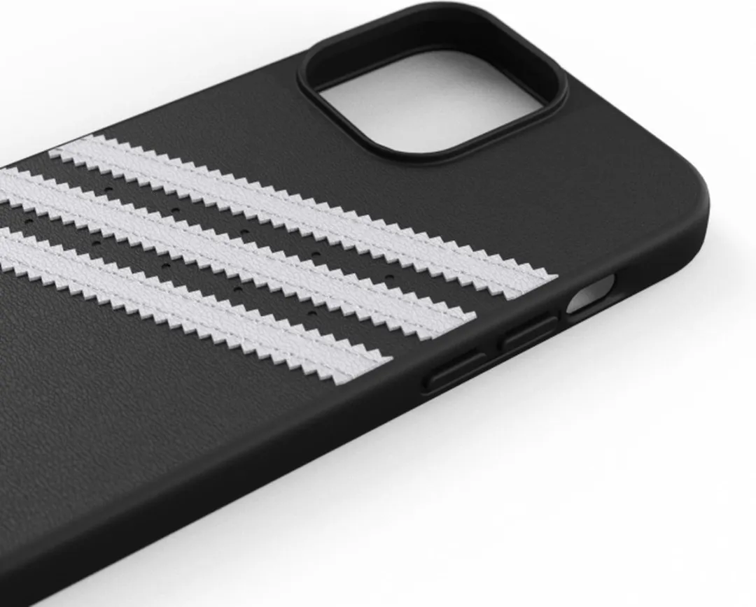 Adidas Moulded Case PU iPhone 13 Pro Max - 47142 - Zwart/Witte Strepen