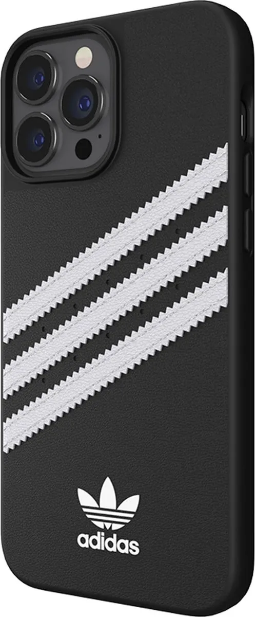 Adidas Moulded Case PU iPhone 13 Pro Max - 47142 - Zwart/Witte Strepen