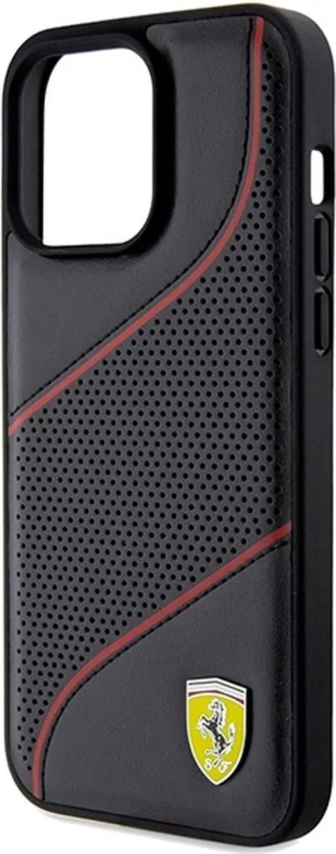 Ferrari PU Leather iPhone 15 Pro Max Hoesje - Zwart - afbeelding 6 van 6