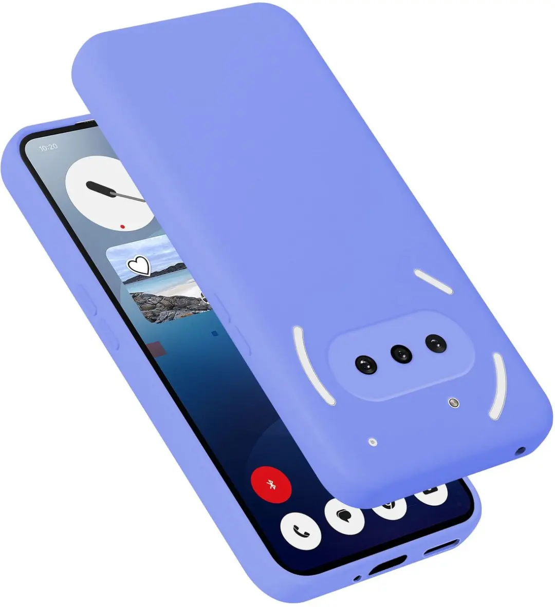 Cadorabo Hoesje geschikt voor Nothing Phone 3a Case in Liquid Lichte Paars Besch