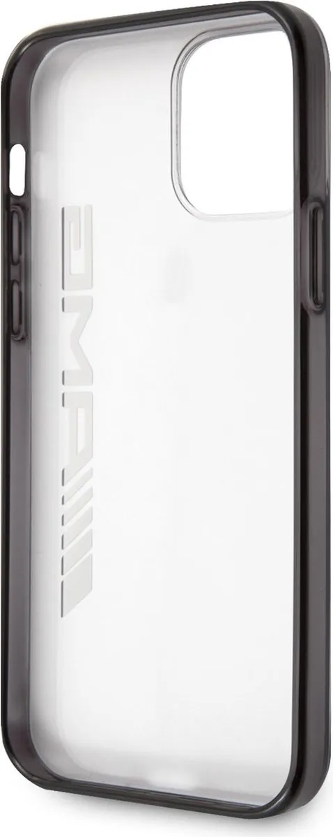 iPhone 12/12 Pro Metallic Black Edges Back Cover - Transparant - afbeelding 2 van 3
