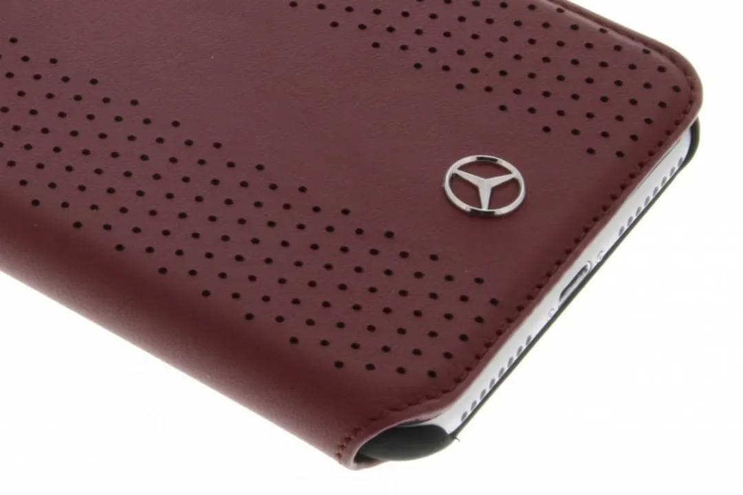 Mercedes-Benz Perforated Leather Book Case Rood - iPhone 7/8 Plus - afbeelding 6 van 6
