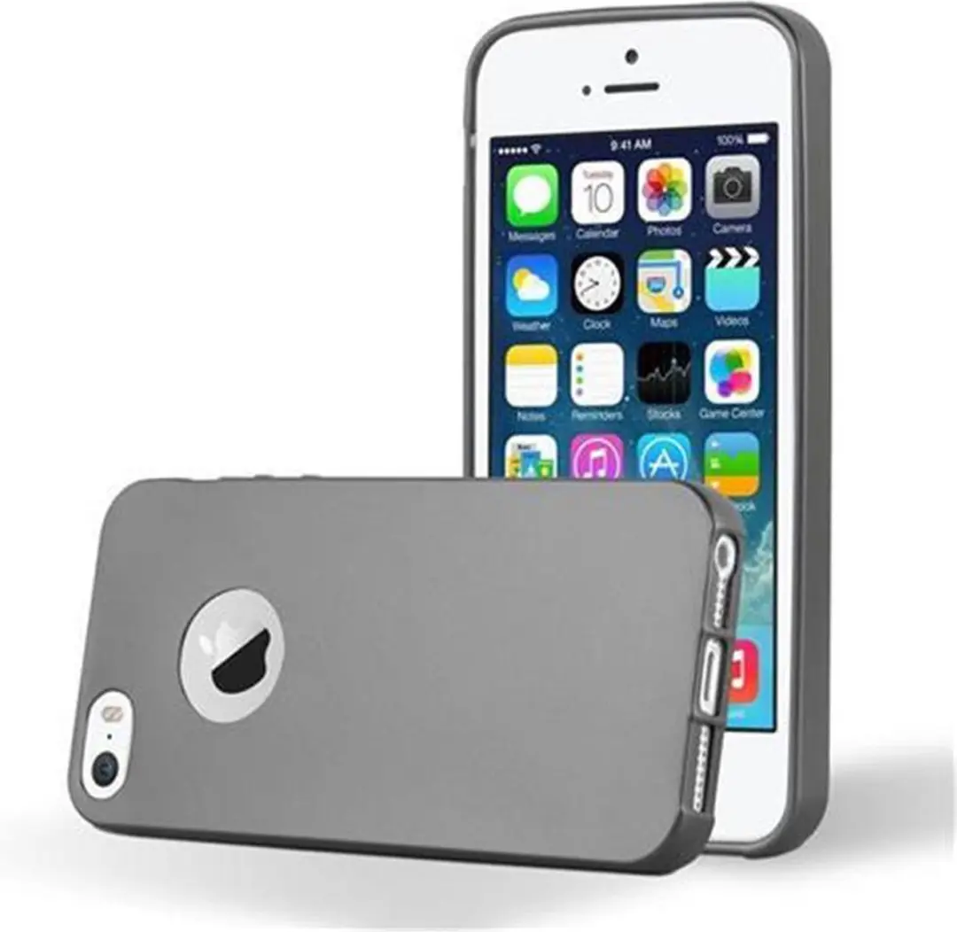Cadorabo Hoesje geschikt voor Apple iPhone 5 / 5S / SE 2016 in METALLIC GRIJS