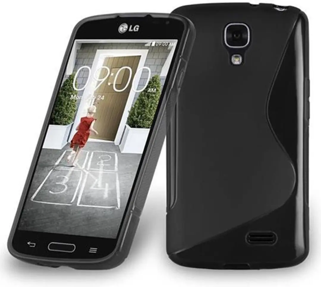 Cadorabo Hoesje geschikt voor LG F70 in ZWARTE OXIDE - Beschermhoes gemaakt van flexibel TPU silicone Case Cover