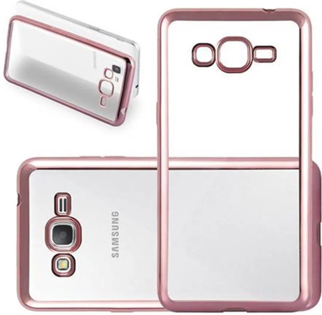 Cadorabo Hoesje geschikt voor Samsung Galaxy GRAND PRIME in CHROOM ROSE GOUD