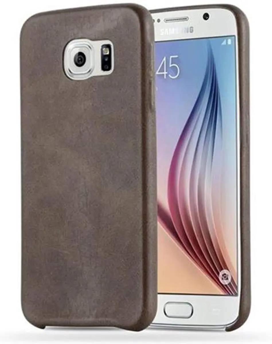 Cadorabo Hoesje geschikt voor Samsung Galaxy S6 in VINTAGE BRUIN