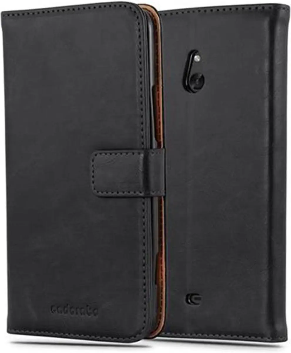 Cadorabo Hoesje geschikt voor Nokia Lumia 1320 in ZWART GRAFIET