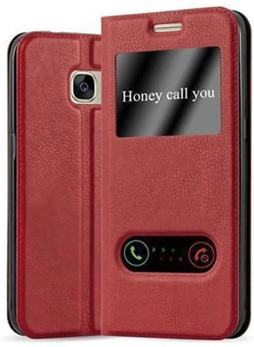 Cadorabo Hoesje geschikt voor Samsung Galaxy S7 in SAFRAN ROOD