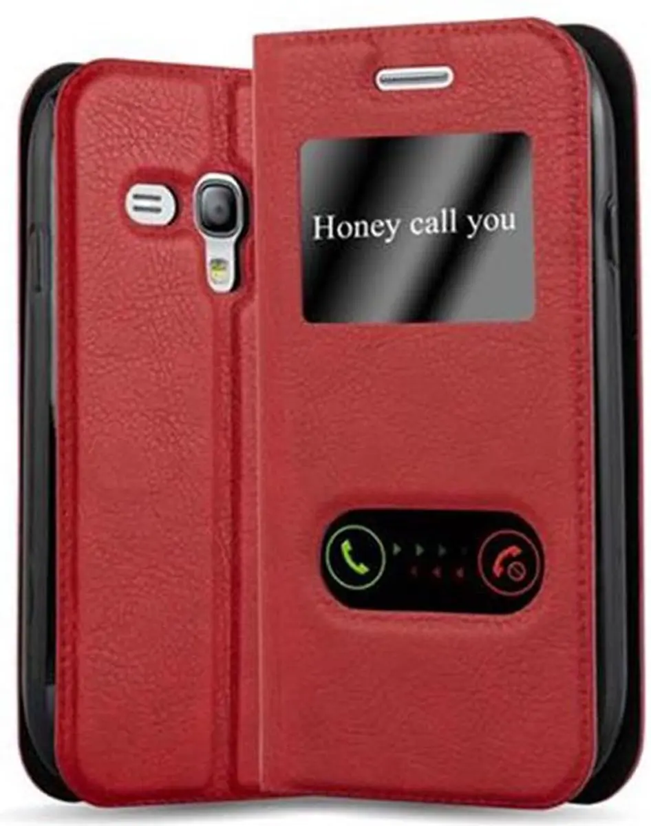 Cadorabo Hoesje geschikt voor Samsung Galaxy S3 MINI in SAFRAN ROOD